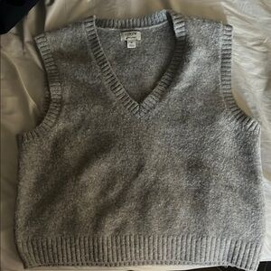 J.Crew Gray Wool Sweater Vest
